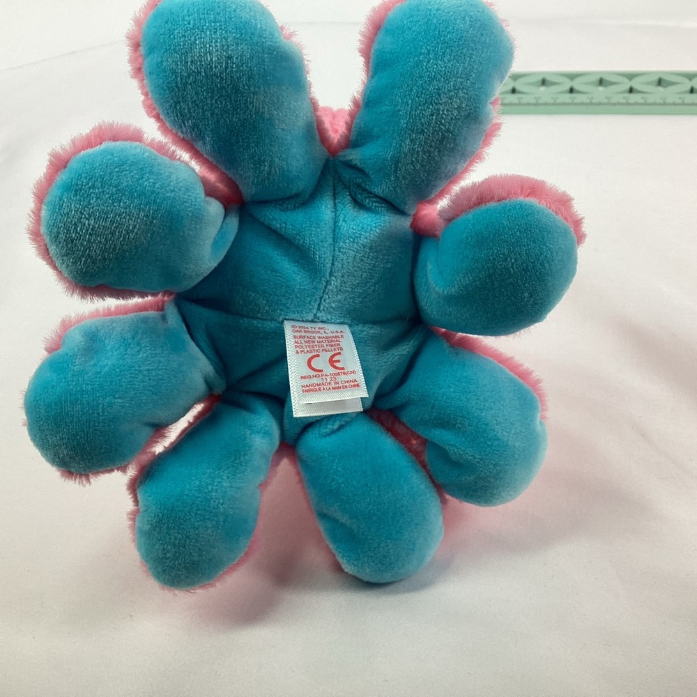 Ty Beanie Boos SHELDON the Octopus 6" Pink Blue Plush Toy 2024 Stuffed Animal - Picture 11 of 13